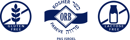 kosher gluten free and lactose free logo